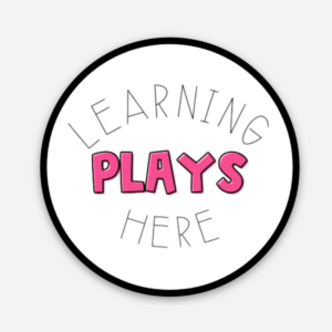 Learning Plays Here Circle Sticker